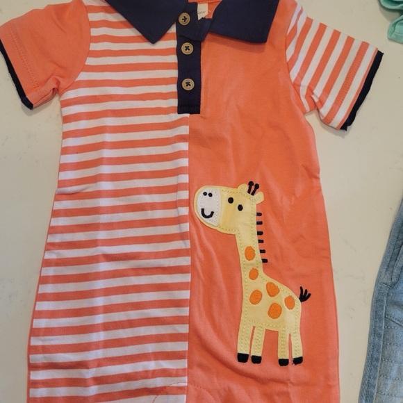 Cute Baby Romper and Overalls Set - Picture 2 of 3